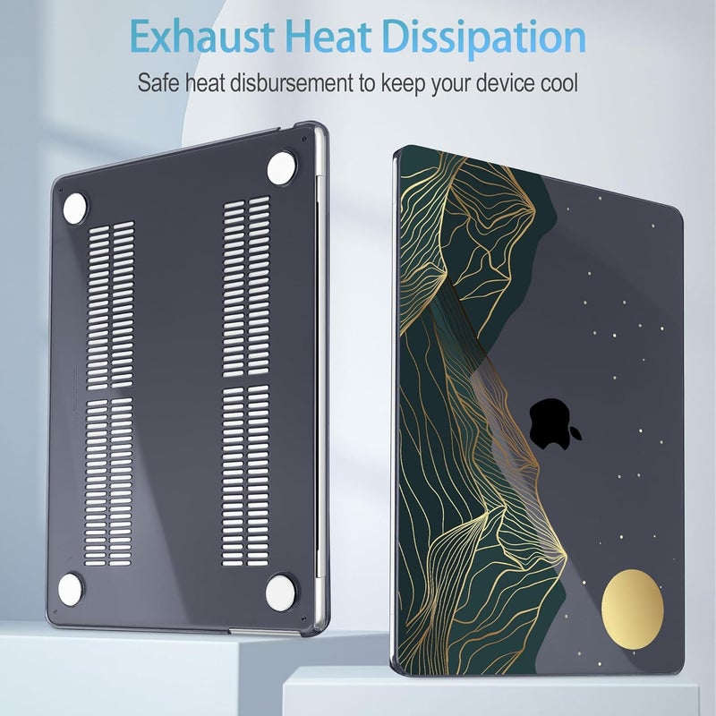 Mektron Designed for 2025/2024/2023 MacBook Air 15 INCH M4 A3241 /M3 A3114 /M2 A2941 Case, Printed Plastic Hard Shell Cover with 15.3" Liquid Retina Display Touch ID, Abstract Mountain C112 - Image 3